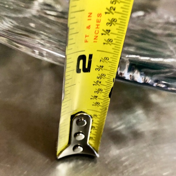 12" glass fruit bowl dish, platter, tray, etched grapevine 12.5" d x 2"h - Picture 9 of 10